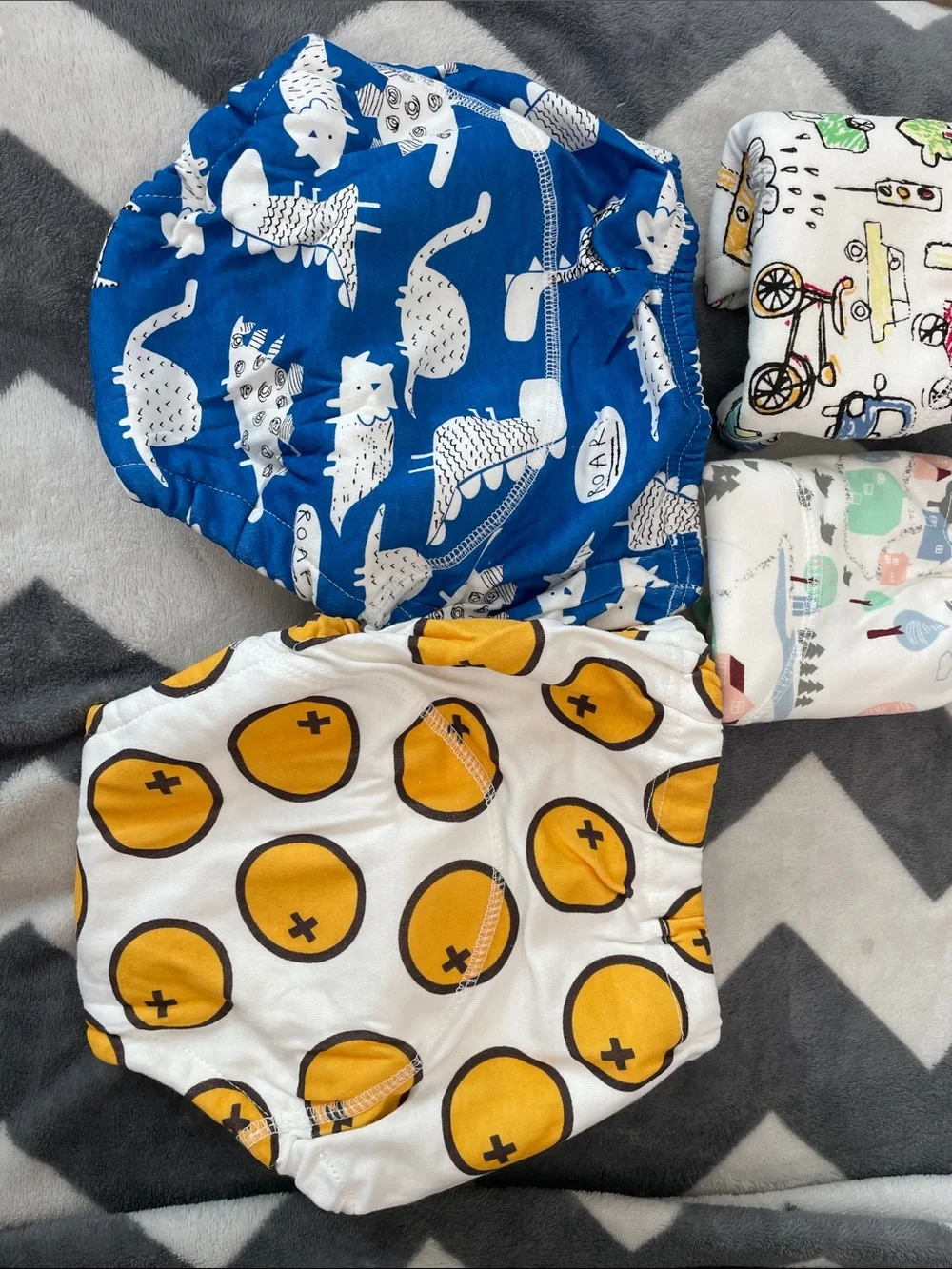 Toddler Cloth Diaper Covers (7) with Colorful unique Designs